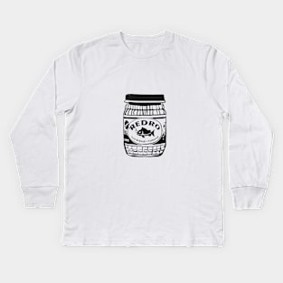 Redro Fish Paste illustrated by hand Kids Long Sleeve T-Shirt